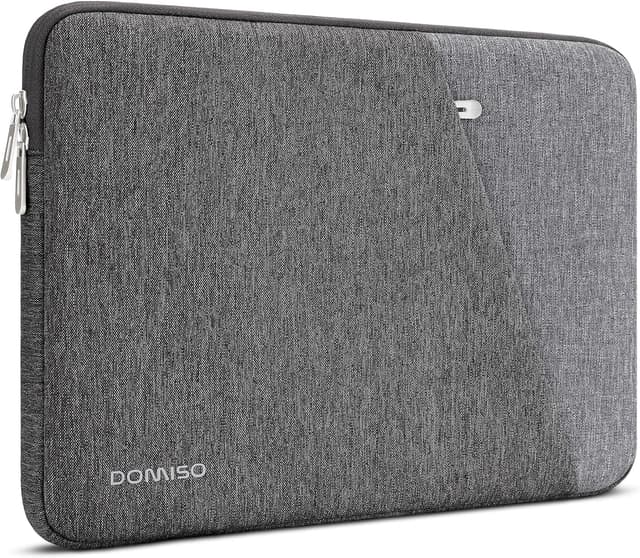 Detalle de DOMISO Laptop-Tasche 15–15,6 Zoll wasserdicht – Laptop Sleeve mit Seitentaschen (Grau)