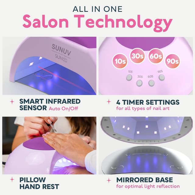 Detalle 2 de SUNUV SUN2C Lámpara UV LED Uñas 💅 Secado Rápido Profesional