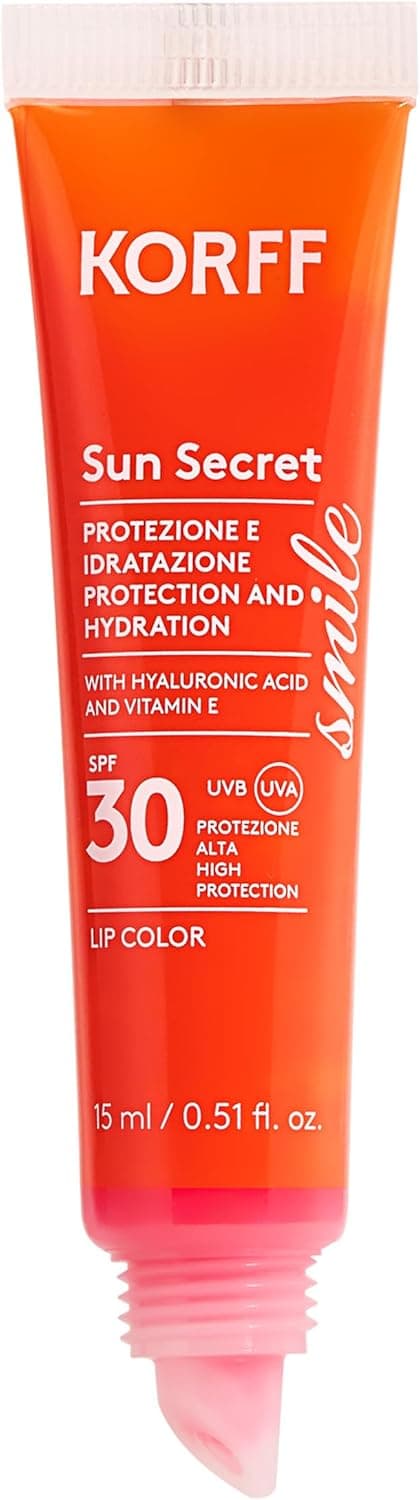 Detalle de Korff Sun Secret Smile Lip Color SPF30 – Stick volumizzante e idratante 02 Raspberry Pink