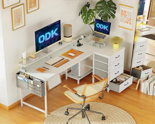 Detalle de ODK Corner Desk 140x80cm L-Shaped