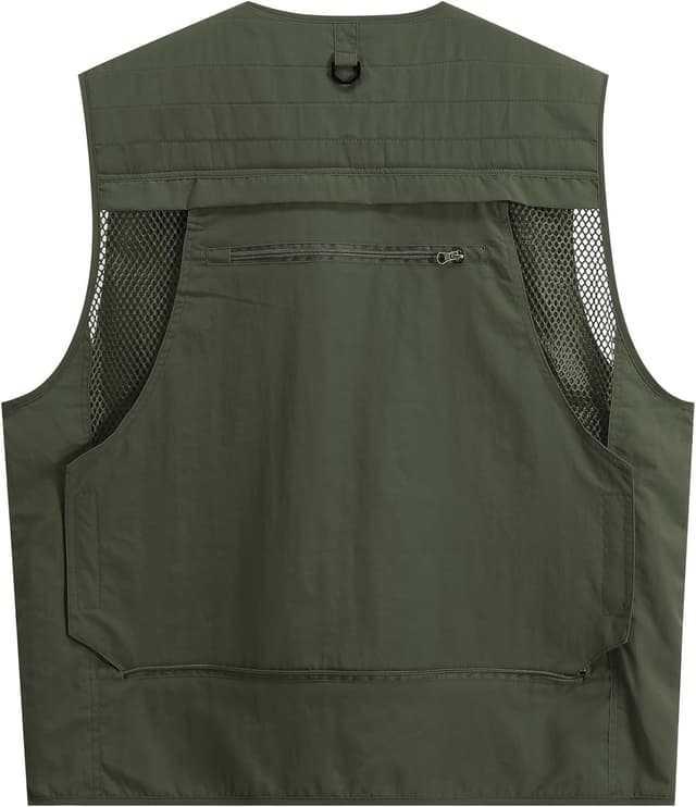 Detalle de Gilet de pêche YOUTHUP pour homme, léger et respirant avec 12 poches
