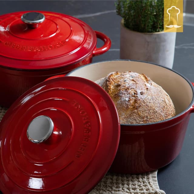 Thumbnail 6 de Gusseisen Topf 26 cm (4,7 L) emailliert – Schmortopf mit Deckel, induktionsgeeignet