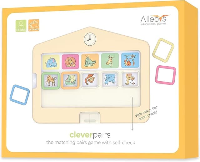Detalle de ALLEOVS CleverPairs Juego Educativo: Animales, Letras y Números 🧠