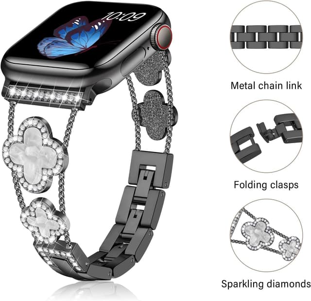 Detalle de Tasikar Bling Diamond Apple Watch strap 44mm