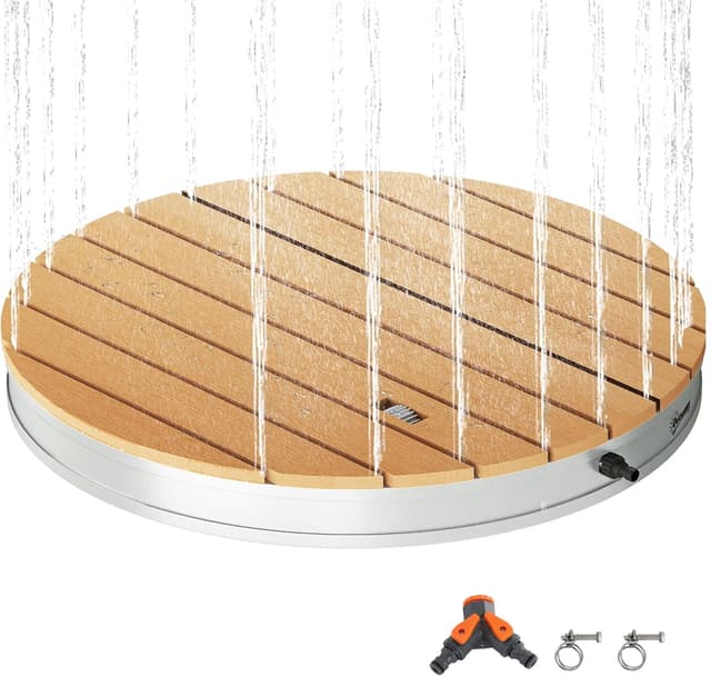 Detalle de Outsunny douche de jardin portable avec hauteur réglable jusqu’à 4 m (Ø 70,5 cm)