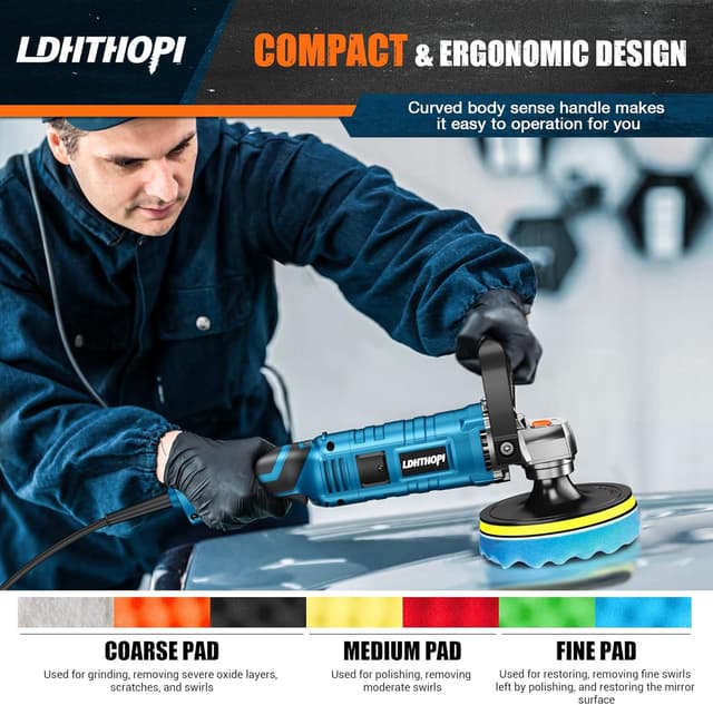 Thumbnail 5 de LDHTHOPI Buffer Polisher 1600W for Cars