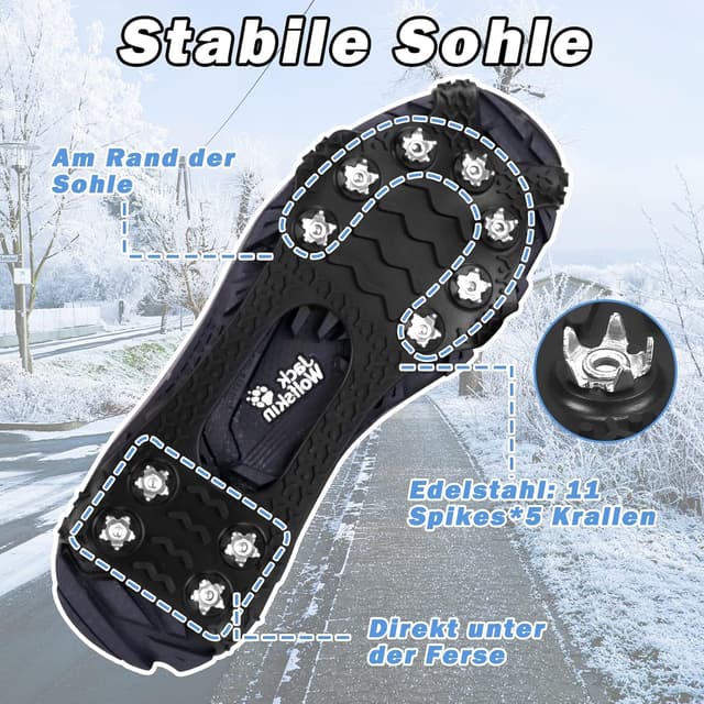 Thumbnail 3 de Lechin Schuhspikes Eisspikes aus Silikon und Edelstahl