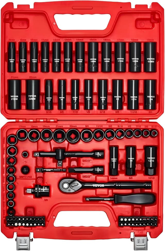 Detalle de VEVOR 96-Piece 3/8" Drive Impact Socket Set