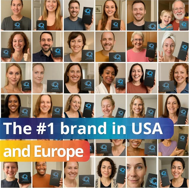 Detalle de weAQUA Family 2 Pack Shower Filter for UK Hard Water (99% chlorine & fluoride removal) – cartridge shower filter for electric showers