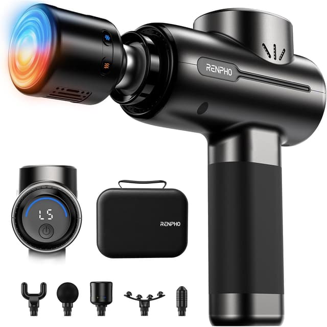 Imagen de RENPHO Massagepistole mit Wärme und Kälte 5 Köpfe en OfertitasTOP