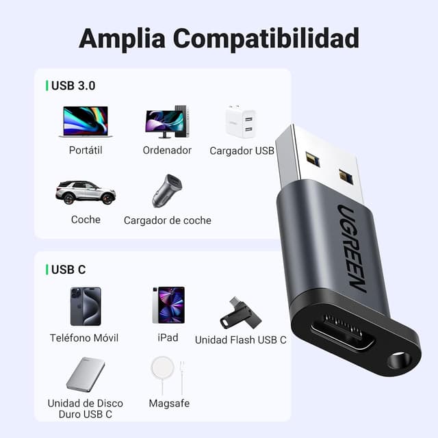 Thumbnail 3 de UGREEN Adaptador USB 3.0 a Tipo C 3.1 🌟 Conexión Rápida