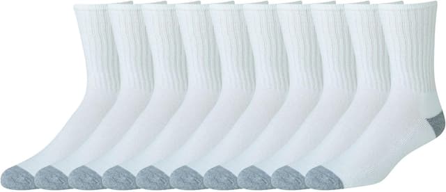Detalle 1 de Amazon Essentials Homme – chaussettes mi-mollet en coton confortables (lot de 10, semi-rembourrées)