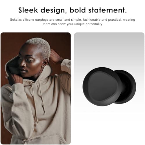 Detalle de Sokzixx Tapones para los oídos con aislamiento de 35 dB y tecnología SkinFit™ (4 tallas)