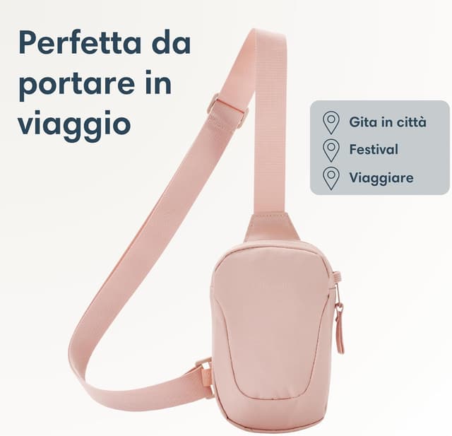 Detalle de LARKSON Nils borsa a tracolla monospalla antifurto idrorepellente (0,5 L) con tasca per cellulare