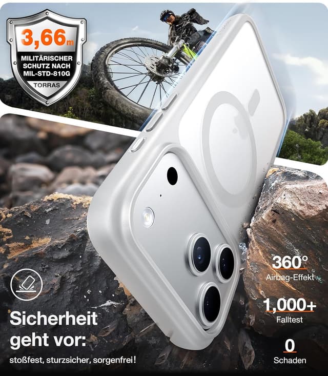 Detalle de TORRAS Guardian-Mag Hülle für iPhone 17 Pro 3,66 m