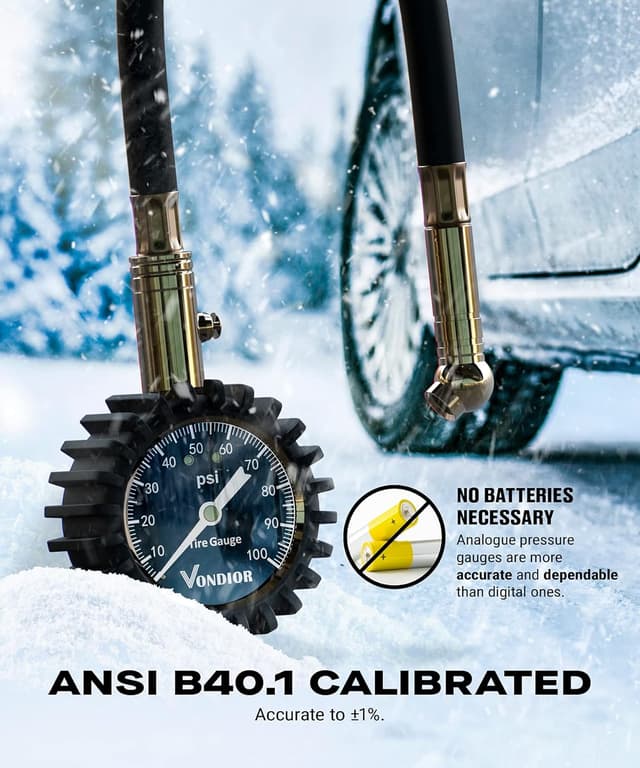 Detalle de Vondior Tire Pressure Gauge 0-100 PSI