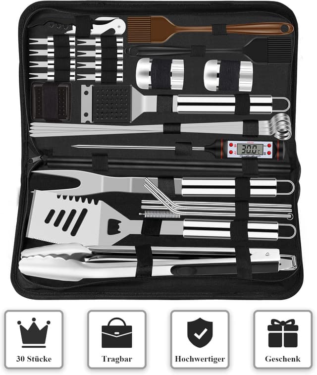 Detalle de Grilliance BBQ Grillbesteck Set 30-teilig
