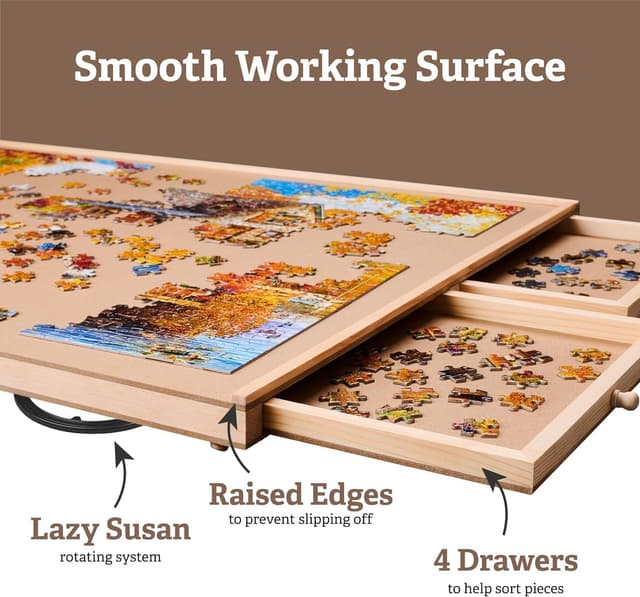 Thumbnail 1 de Wooden Puzzle Board 35 x 26 inch 🎲