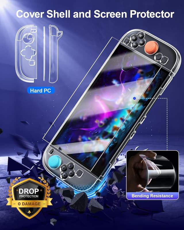 Detalle de Ensemble WAXITY de 23 accessoires pour Switch 2 (2025) : rangement, transport et protections