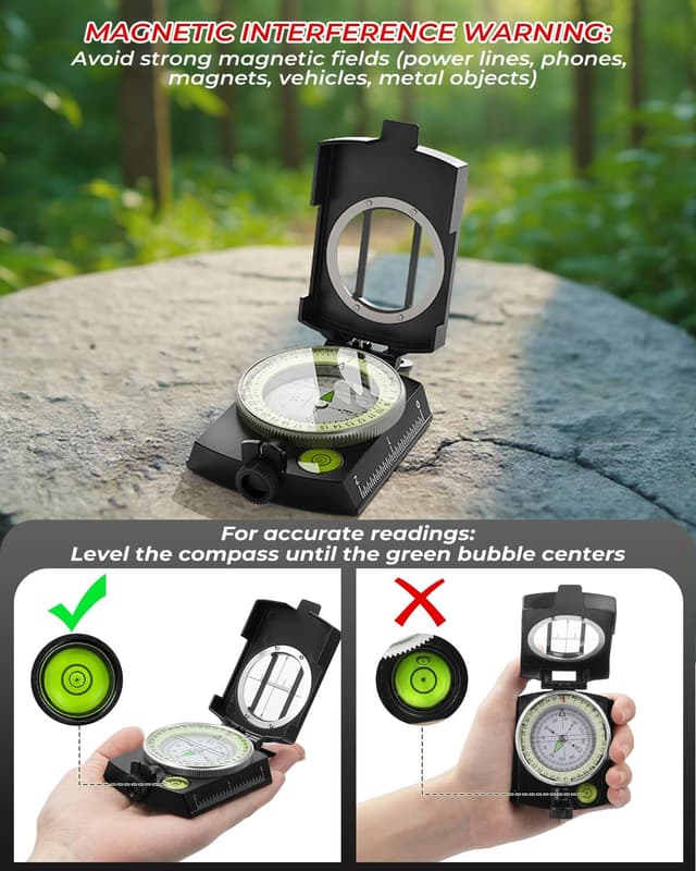 Detalle de Sportneer Compasso militare da marcia 2 regole