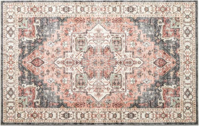 Detalle 2 de Carvapet Hallway Runner Rug 150x210cm in grey with non-slip backing (washable microfiber)