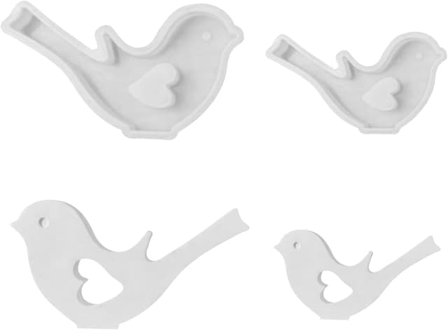 Detalle de Silikonform Vogelform 2er Set für Gips