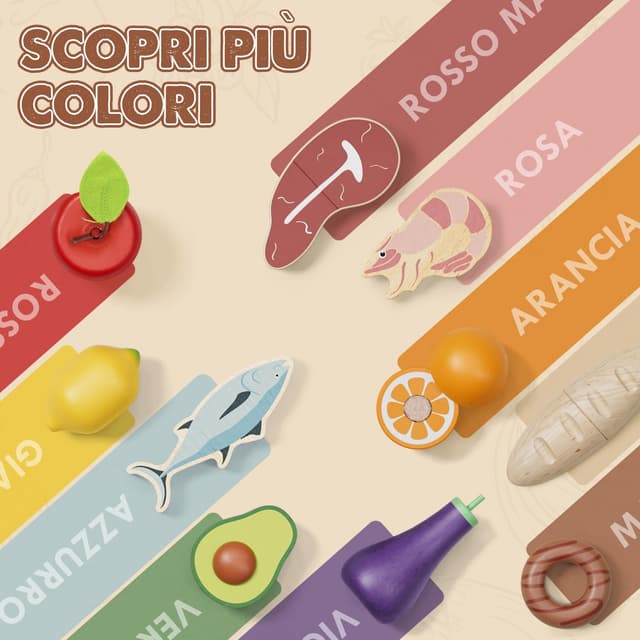 Thumbnail 3 de Lehoo Castle Set di cibo in legno 23 pezzi 🍽