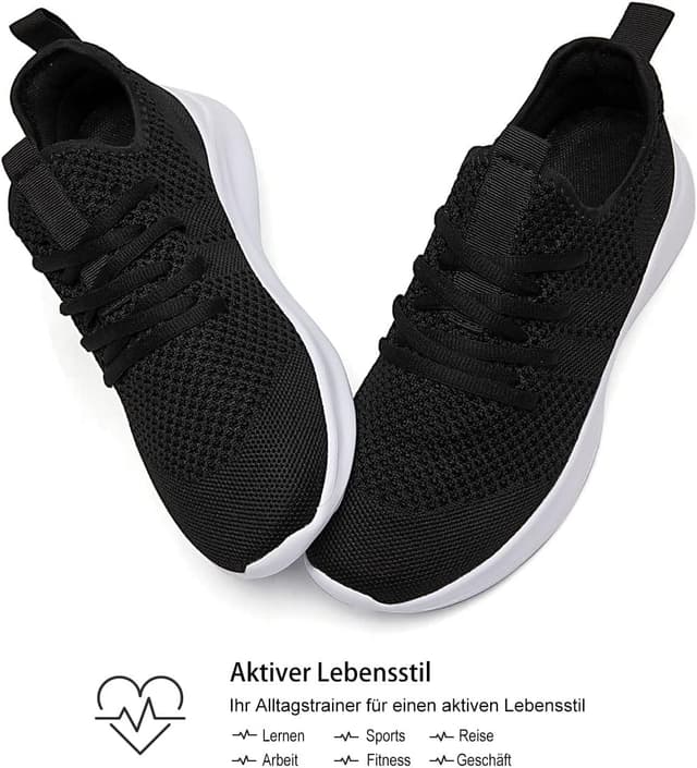 Detalle 2 de LANGFEUU Damen Turnschuhe Sneaker – leichte, atmungsaktive Sneaker für Gehen, Joggen und Outdoor