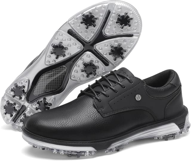 Imagen de KESCOO Mens Golf Shoes Water Resistant Spiked en OfertitasTOP