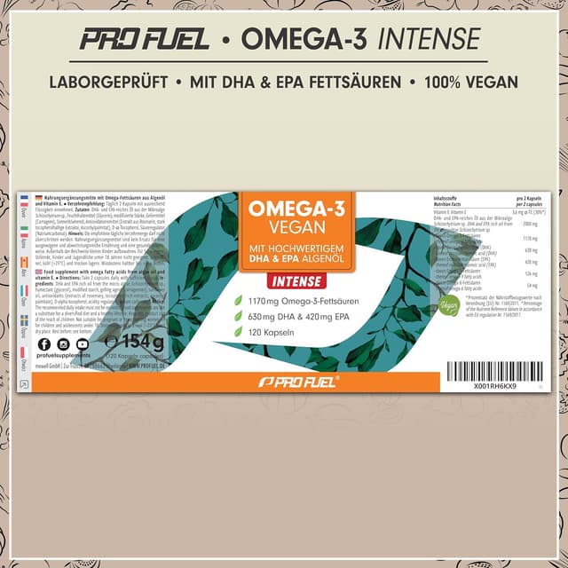 Thumbnail 5 de Omega-3 vegan INTENSE 120 Kapseln