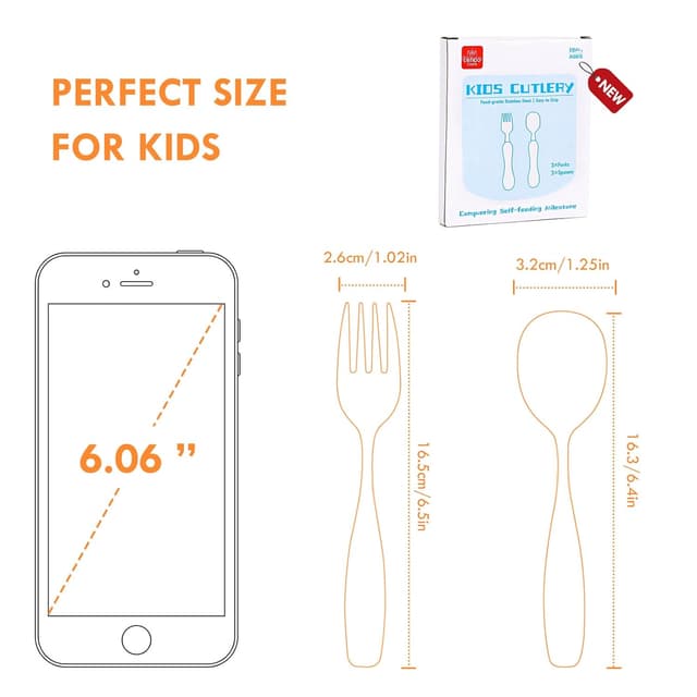 Thumbnail 6 de Lehoo Castle KinderBesteck 6-teilig (Edelstahl 18/8 + Kunststoff) für Babys ab 1 Jahr