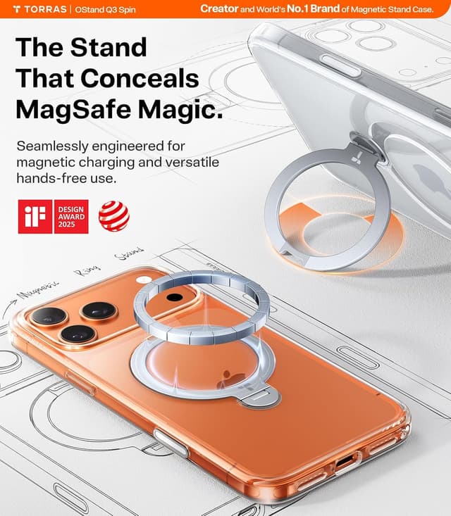 Detalle de TORRAS Ostand Q3 iPhone case with MagSafe