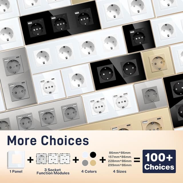 Thumbnail 5 de BSEED Doppelwandsteckdose 16 A 🔌