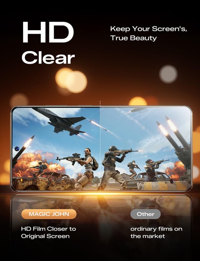 Detalle de MAGIC JOHN 2-Pack 3rd Gen Screen Protector for Samsung Galaxy S26 Ultra (One-Pull Install, 9H Glass)