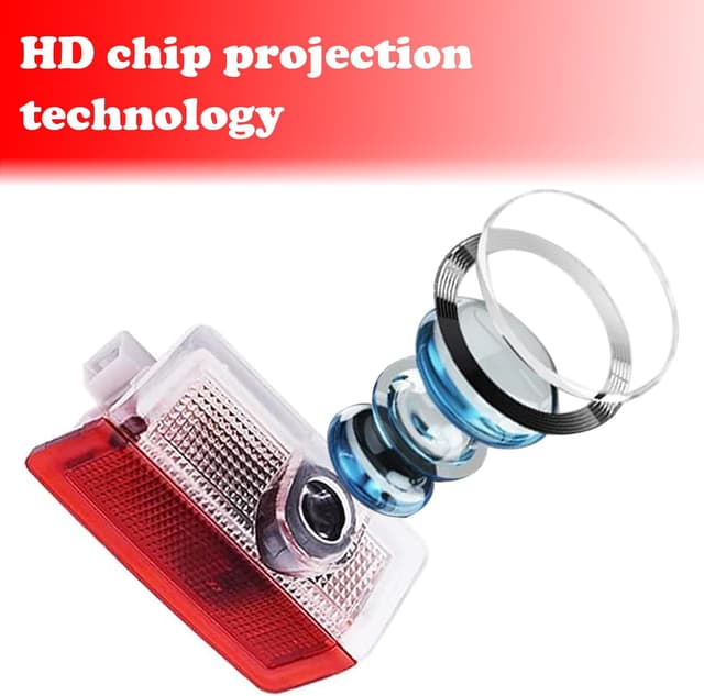 Detalle 2 de Krewua 4 pcs Car Door Lights – plug-and-play entrance logo puddle lights for selected Mercedes classes