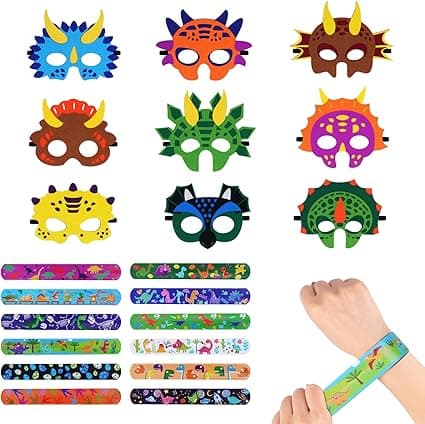 Detalle de AOMIG Kit de 21 Máscaras de Animales y Dinosaurios 🦖