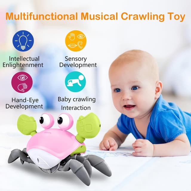 Detalle de Plnmlls Crawling Crab Baby Toy with Music 36 Months