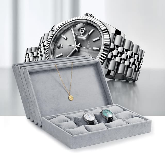 Thumbnail 4 de Papten Bandeja de joyería apilable de terciopelo, 12 compartimentos