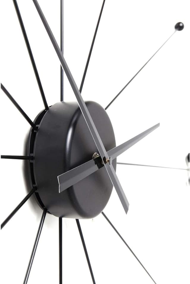 Detalle 2 de Horloge murale Kare Design Like Umbrella noire en acier (diamètre 100 cm) – style moderne minimaliste