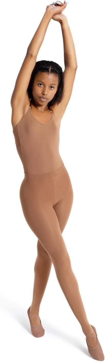 Detalle de Capezio Damen Steigbügelhose mit selbstgestrickter Optik – ultraweich, ohne elastischen Bund