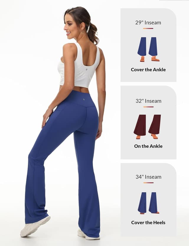 Thumbnail 5 de baleaf V Crossover Flare Leggings with Pockets