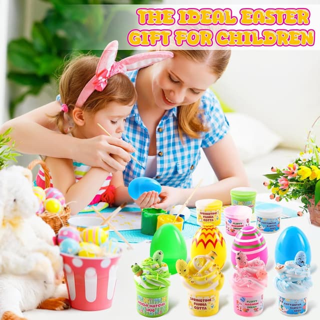 Detalle 2 de Easter slime eggs 4 pack with toys