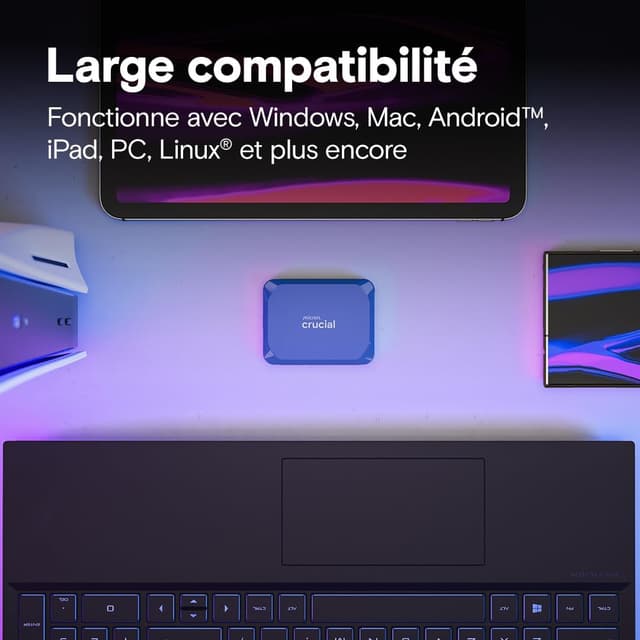 Thumbnail 4 de Crucial X10 2To SSD Externe Portable