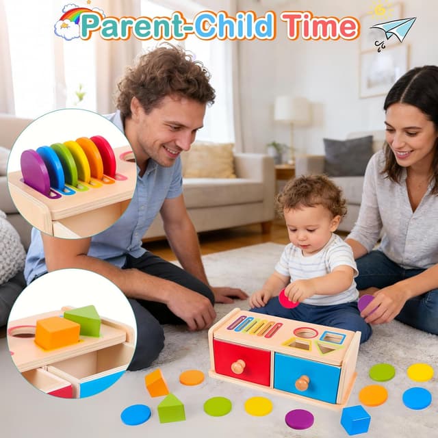 Detalle de Montessori Sortierspiel ab 1 Jahr