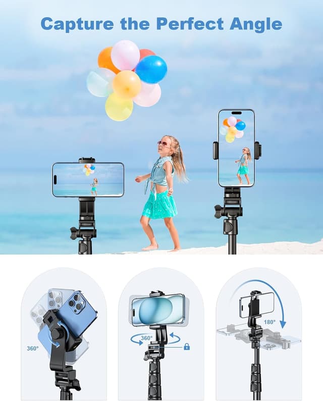 Thumbnail 1 de CIRYCASE 177 cm extendable phone tripod