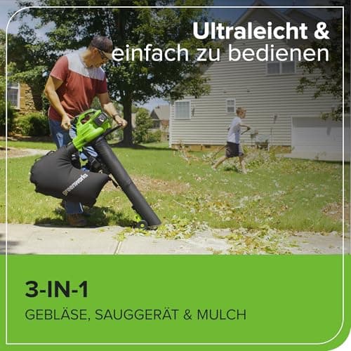 Thumbnail 4 de Greenworks BL48L01-01 Soplador/aspiradora 48 V, 45 L 🍃