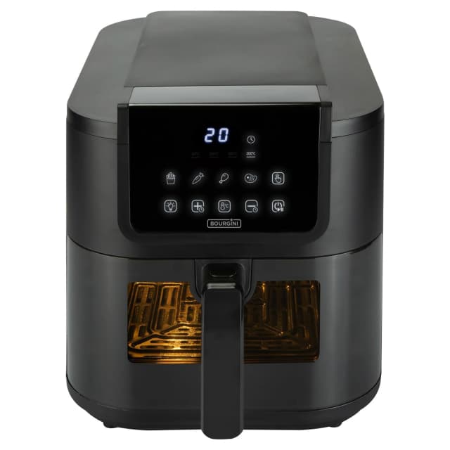 Detalle de Bourgini Health fryer Slim 8 L — freidora sin aceite con cesta cerámica