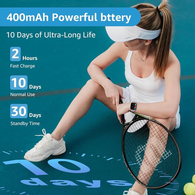 Detalle de KIUVKAS Smartwatch 1,95" mit Telefonfunktion