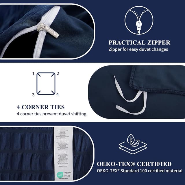 Thumbnail 4 de Aisbo King Size Duvet Cover Set 230x220cm