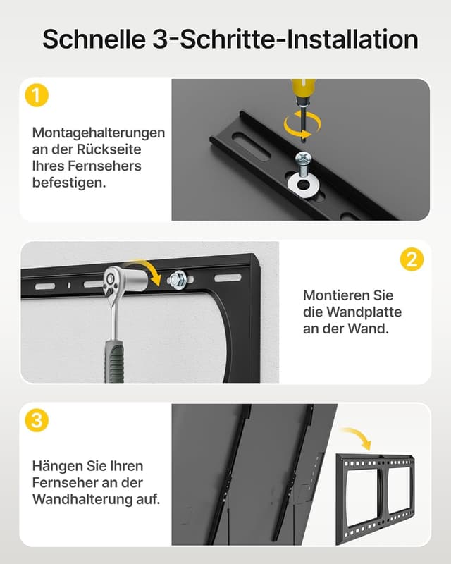 Thumbnail 6 de monTEK Heavy Duty TV Wandhalterung bis 136 kg